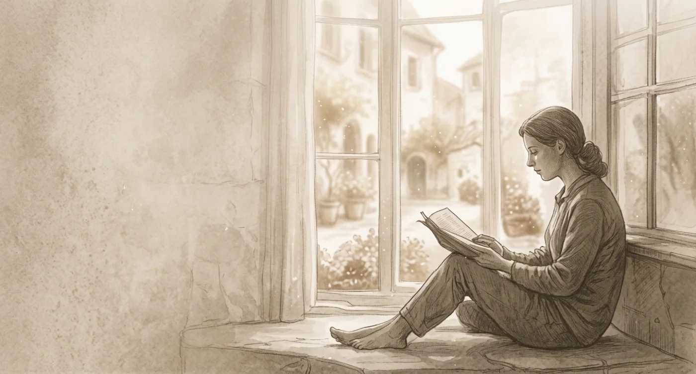 Girl reading book